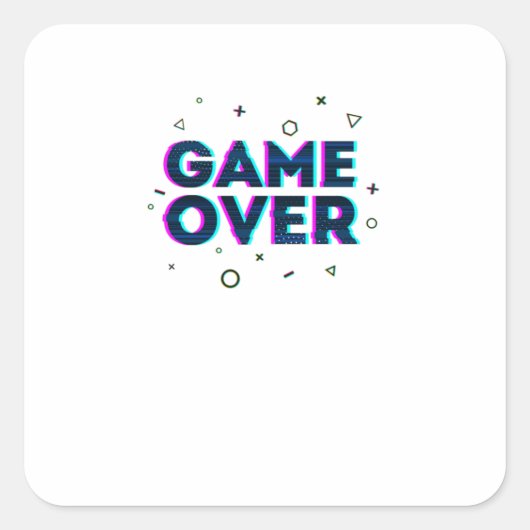 ゲームオーバー スクエアシール (正面)