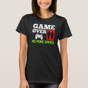 ゲームオーバー ノーゲーム ウェディング バチェラーパーティー プレミアム Tシャツ