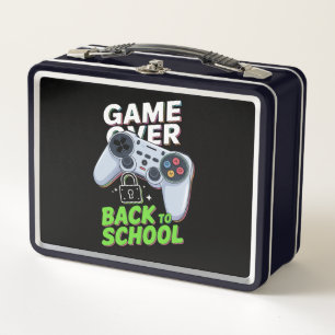 ゲームオーバー バックトゥスクール おもしろい学校の初日 メタルランチボックス