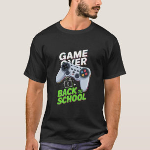 ゲームオーバー バックトゥスクール おもしろい学校の初日 Tシャツ
