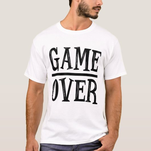ゲームオーバー ビデオゲーム Tシャツ (正面)
