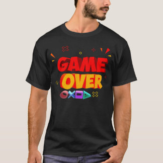 ゲームオーバー ビンテージ レトロビデオゲーム Tシャツ
