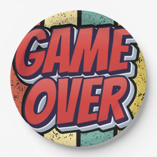 ゲームオーバー。 ペーパープレート (正面)