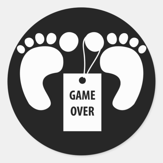 ゲームオーバー ラウンドシール (正面)