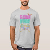 "ゲームオーバー" レトロビデオゲームTシャツ Tシャツ (正面)