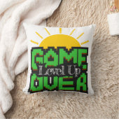 ゲームオーバー、レベルアップで復活 クッション (ブランケット)