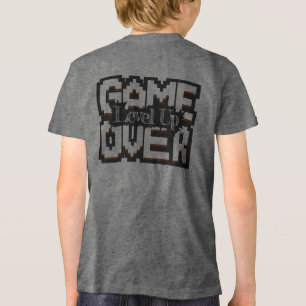 ゲームオーバー、レベルアップ:ピクセル化されたレトロゲームワールド トライブレンドTシャツ