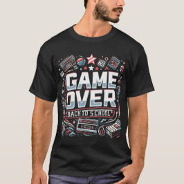 ゲームオーバー、学校へ戻ろう: レトロな雰囲気 Tシャツ