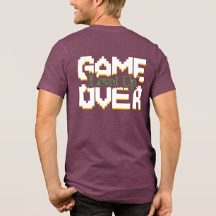 ゲームオーバー、復活のレトロゲームとレベルアップ トライブレンドTシャツ