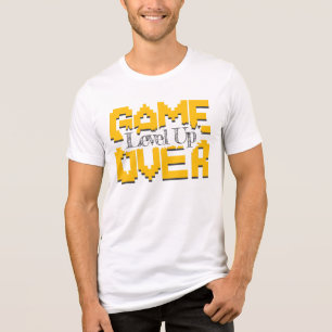 ゲームオーバー、復活の時 レトロゲームよ永遠に トライブレンドTシャツ