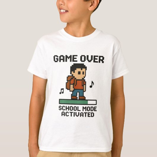 ゲームオーバー - 新学期 Tシャツ (正面)