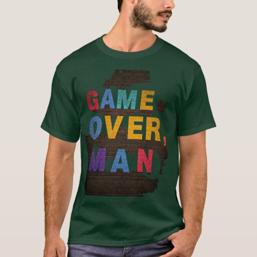 ゲームオーバー、男 Tシャツ (正面)