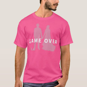 ゲームオーバー 結婚プロポーズ バチェラーパーティー グルームズ Tシャツ