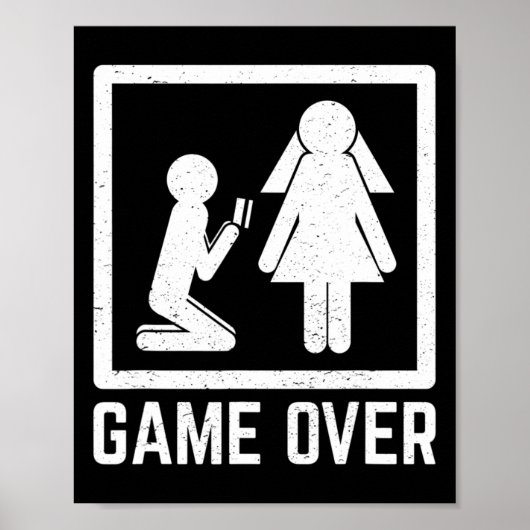 ゲームオーバー 結婚式仲間 祝賀会 酒 喫煙 ポスター (正面)