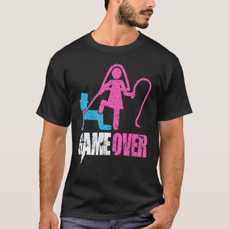 ゲームオーバー 結婚式 花嫁と花婿の独身最後の夜 Tシャツ