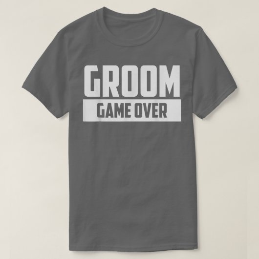 ゲームオーバー 結婚 婚約 結婚式 前夜祭 Tシャツ (デザイン正面)