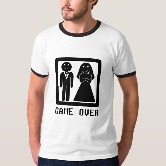 ゲームオーバー（結婚） Tシャツ (正面)