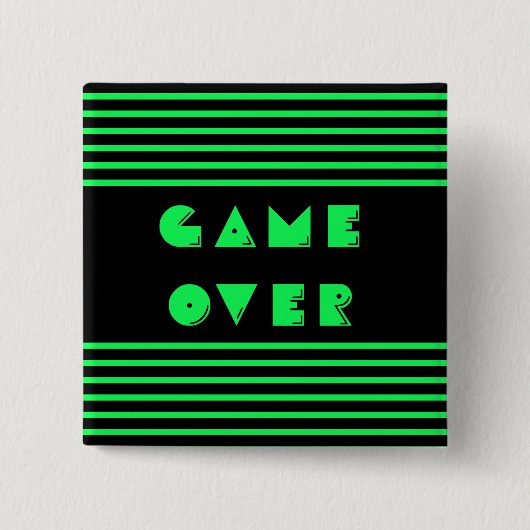 ゲームオーバー 缶バッジ (正面)