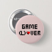 ゲームオーバー 缶バッジ (正面&裏面)