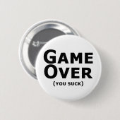 ゲームオーバー 缶バッジ (正面&裏面)
