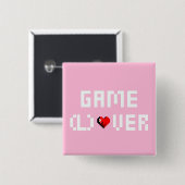 ゲームオーバー 缶バッジ (正面&裏面)