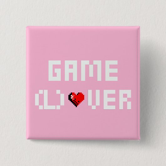 ゲームオーバー 缶バッジ (正面)