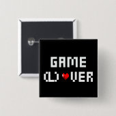 ゲームオーバー 缶バッジ (正面&裏面)