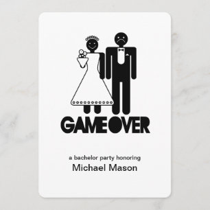 ゲームオーバー – 自由な男として最後の日Bachleorパーティー 招待状