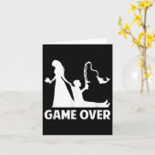 ゲームオーバー 花嫁 花婿 結婚 独身  bachelorette カード (黄色い花)