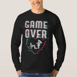 ゲームオーバー - 面白い新婦と新郎のバチェラーパーティーD Tシャツ