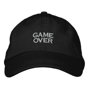ゲームオーバー、PCゲームプレーヤキャップ 刺繍入りキャップ