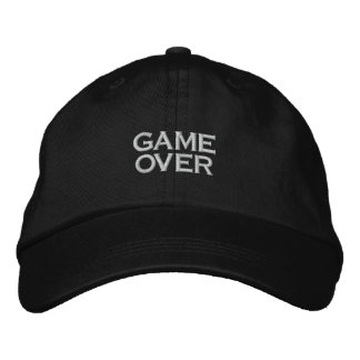 ゲームオーバー、PCゲームプレーヤキャップ 刺繍入りキャップ
