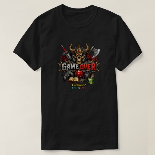 ゲームオーバー Tシャツ (デザイン正面)