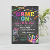 ゲームオーン アーケード ピザパーティー 黒板招待状 招待状 (スタンド正面)