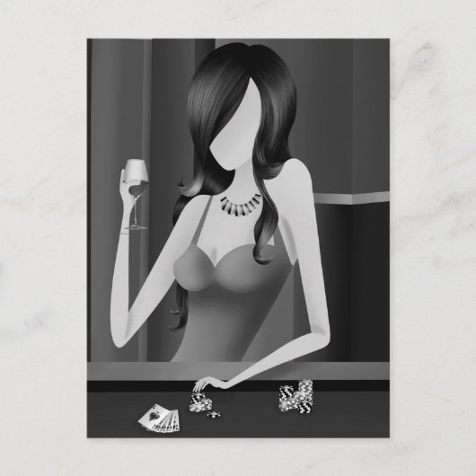 ゲームカスタムのクイーン – LasVegas Casino ポストカード (正面)