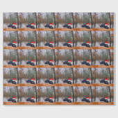 ゲームカムはサンタの帽子を遊ばす小熊つかまえました ラッピングペーパー (フラット)