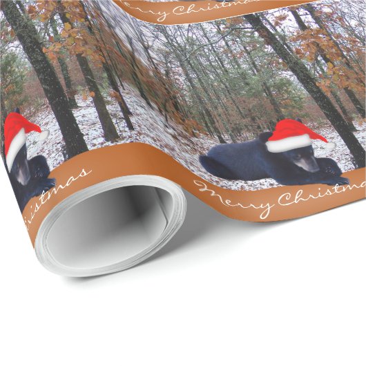 ゲームカムはサンタの帽子を遊ばす小熊つかまえました ラッピングペーパー (ロールコーナー)