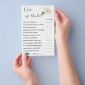 ゲームカードの上または下にブライダルシャワーリリー チラシ (ハンドル)