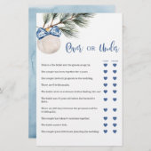 ゲームカードの上または下に冬の中国の不気味な弓 (正面/裏面)