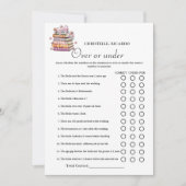 ゲームカードの上または下のブライダルシャワー物語 案内状 (正面)