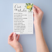 ゲームカードの上または下のブライダルシャワー チラシ (ハンドル)