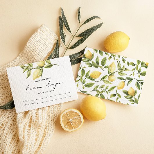 ゲームカードをドロップするレモンの数を推測する エンクロージャーカード