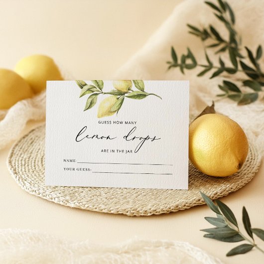 ゲームカードをドロップするレモンの数を推測する エンクロージャーカード