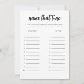 ゲームカードを調整するミニマルブライダルシャワー名 招待状 (正面)