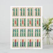 ゲームカード(4)- 竹の4から7 招待状 (スタンド正面)