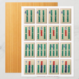 ゲームカード（4）- 竹の4から7 招待状