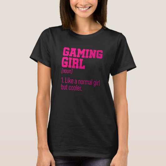 ゲームガール名詞定義コンソールコントローラVid Tシャツ (正面)