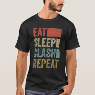 ゲームクラ食べンスリープクラッシュリピートヴィンテージレトロG Tシャツ