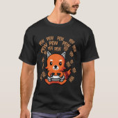 ゲームクール恋人ゲおもしろいームキツネ動物ギフト Tシャツ (正面)