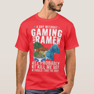 ゲームゲーマーアニメヌード日本のルラーメン  Tシャツ